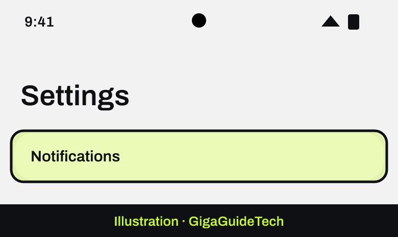 Illustration: Settings > Notifications