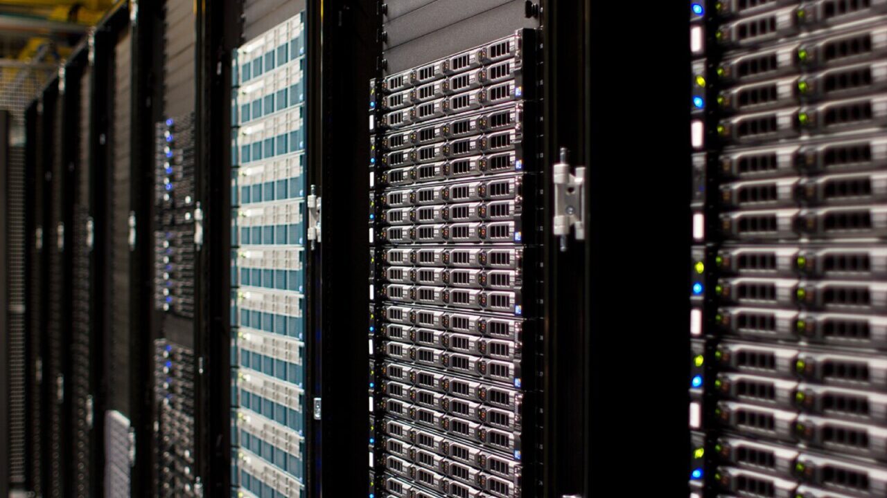 Server racks in a Wikimedia Foundation data center