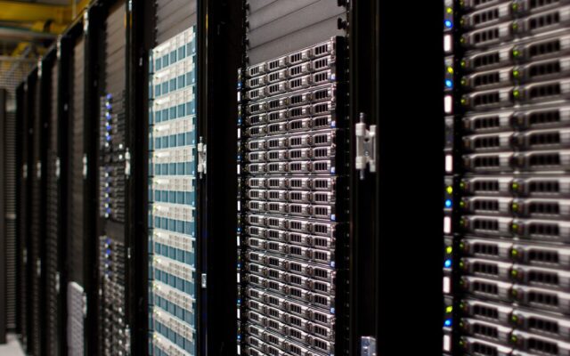 Server racks in a Wikimedia Foundation data center